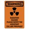Signmission OSHA WARNING Sign, Radiation Hazard Please, 10in X 7in Rigid Plastic, 7" W, 10" H, Portrait OS-WS-P-710-V-13471 - alternate 1